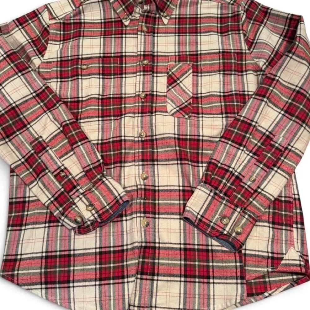 Backpacker Men’s Medium Red Plaid Flannel Button-Down Shirt